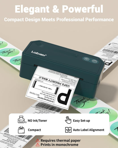 Labeer Bluetooth Thermal Label Printer, 4x6 Wireless Label Sticker Printer for Small Business, Office or Home, Compatible with iPhone, Android, Windows, Mac, Etsy, Amazon, Shopify, UPS
