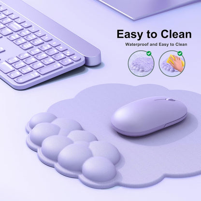 MOKURU Cloud Mouse Pad with Wrist Rest, Cloud Keyboard Wrist Rest, Mouse Pad Wrist Support, Ergonomic Keyboard Mouse Wrist Support White