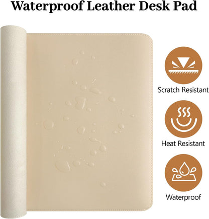 Green Desk Pad and Keyboard Wrist Rest, 3in1 Mousepad + Keyboard Wrist Rest+Mouse Wrist Rest for Home Office Table Computer Cover. (31.5×15.7,Green)