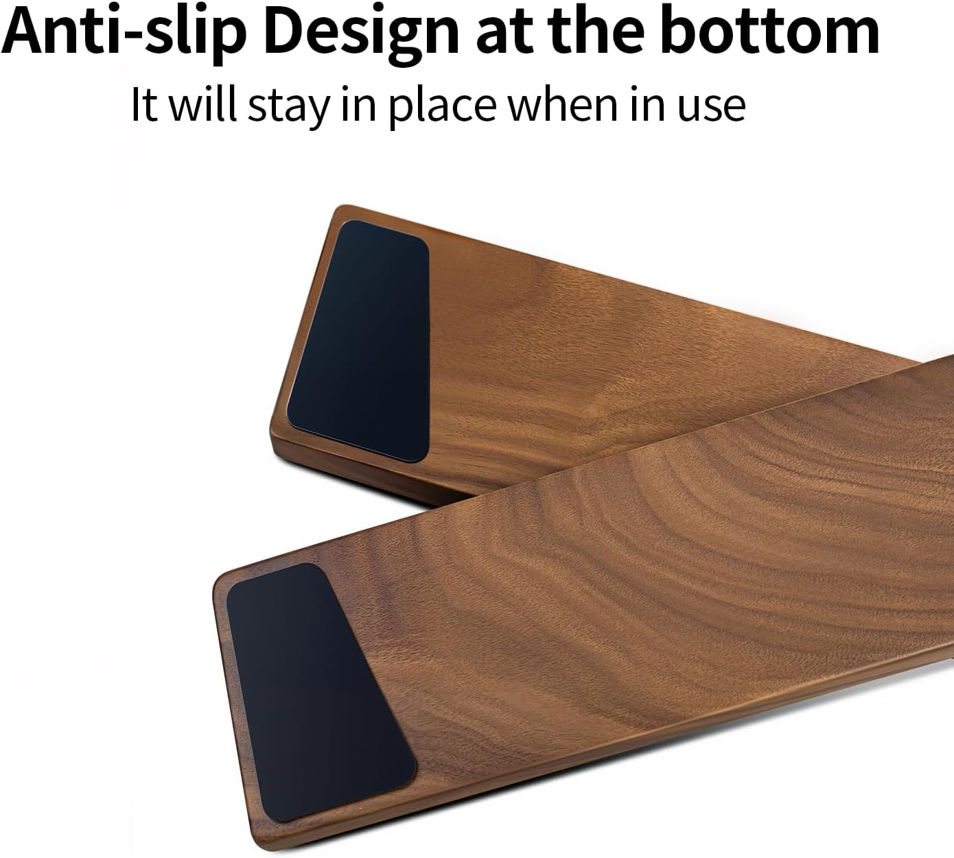 Walnut Wooden Wrist Rest for Mechanical Keyboard, Ergonomic Design for Wrist Pain Relief, Smooth No Odor and Easy to Clean, Support Wrist to Coding Typing and Playing (for 104 Key)