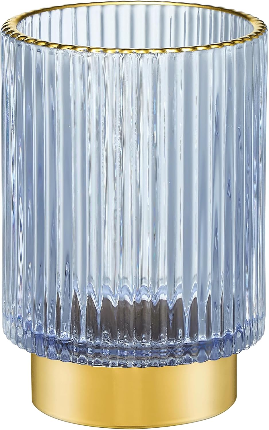 Makeup Brush Holder Organizer,Toothbrush Holders,Desk Pen Pencil Holder,Multifunctional Vintage Glass Brush Cup（L/Green/A3-6-US）