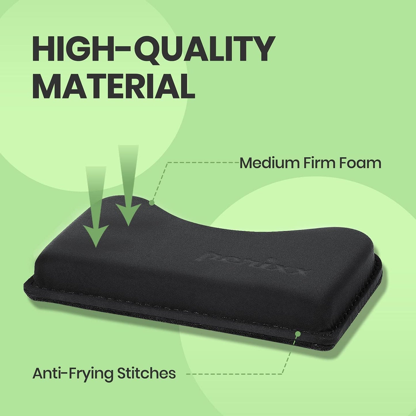 Perixx PERIPRO-512 Ergonomic Keyboard Wrist Rest - Gel Cushion Support - Compatible with Various Ergo Keyboard - Dimension 17.32x3.94x1.30 inches - Black