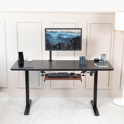 VIVO Large Clamp-on Computer Keyboard and Mouse Under Desk Slider Tray, 27 x 11 inch Pull Out Platform Drawer, White, MOUNT-KB05W