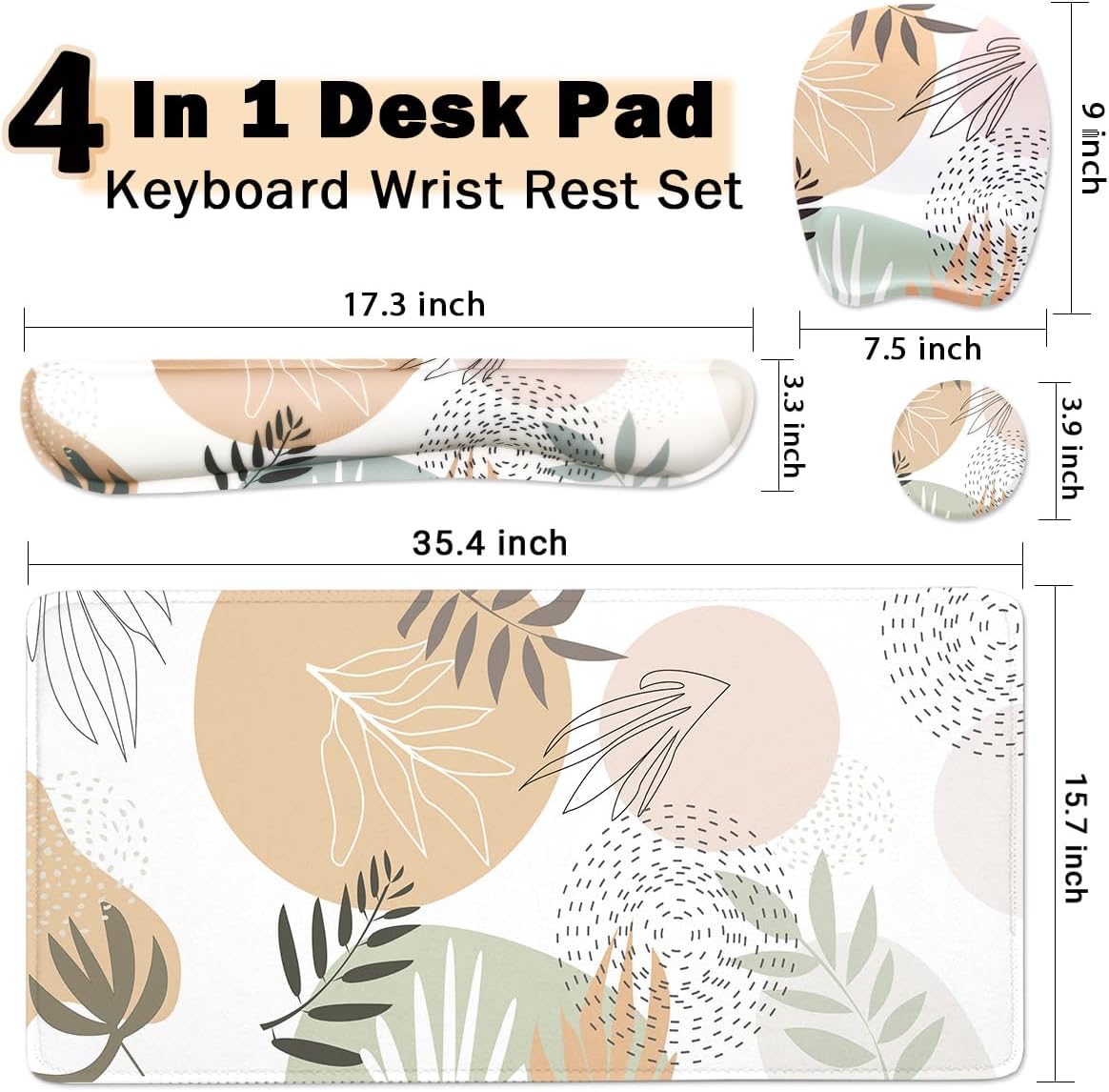 Memory Foam Set Wrist Rest Pad & Mouse Wrist Rest Support,Ergonomic Design for Office,Home,Laptop,Desktop Computer,Gaming Keyboard - Pink