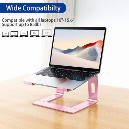 BESIGN LS03 Aluminum Laptop Stand, Ergonomic Detachable Computer Stand, Notebook Riser, Laptop Mount Compatible with Air, Pro, Dell, HP, Lenovo More 10-15.6" Laptops, Silver