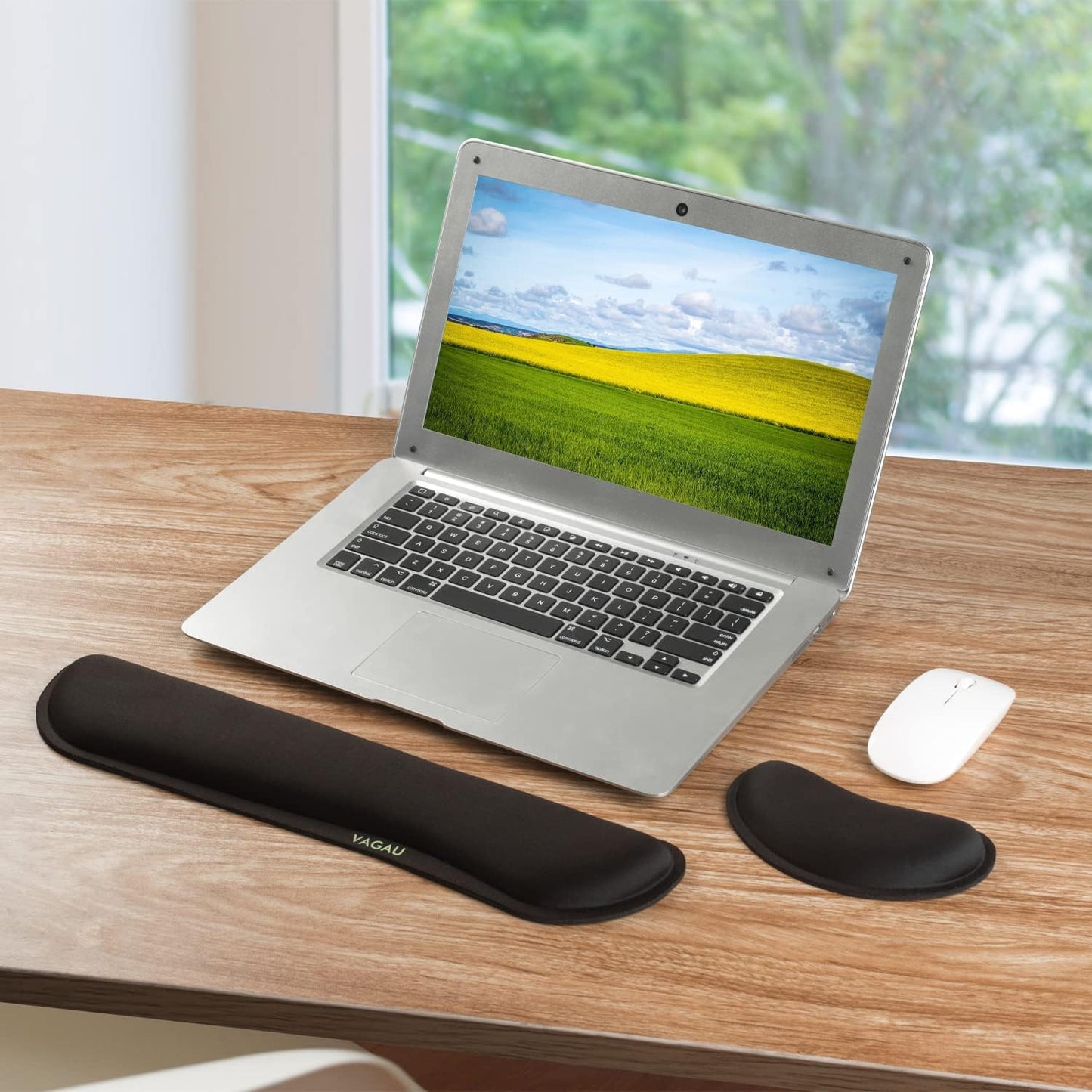 Comfy Mee Premium Memory Foam Keyboard and Mouse Wrist Rest Pads Set- for Comfortable Typing &Wrist Pain Relief (Pack of 2)
