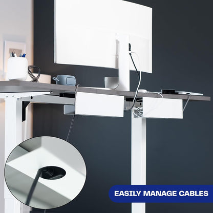 VIVO Under Desk 17 inch Cable Management Trays, Power Strip Holders, Cord Organizers, Wire Tamers for Office and Home, Black, 2 Pack, DESK-AC06-2C