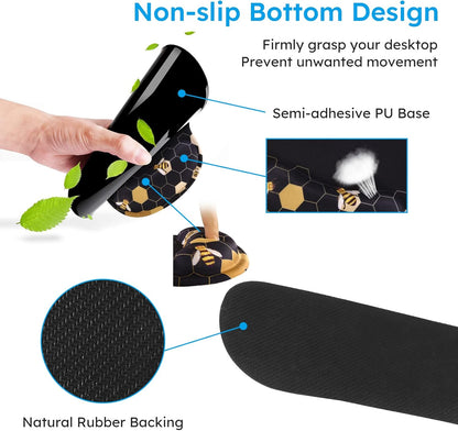 iCasso Desk Mat, Gaming Mouse Pad Wrist Support Set,4in1 XXL Large Mousepad + Keyboard Wrist Rest+Mouse Wrist Rest+Coaster Set with Ergonomic Design for Home Office Table Computer-Penoy