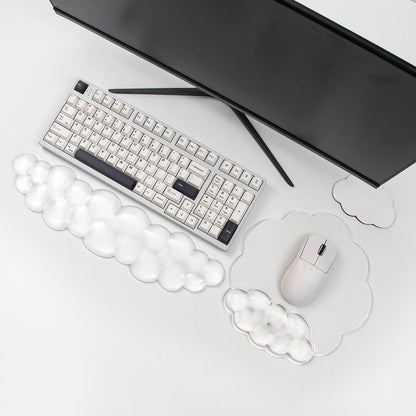 Gel Wrist Rest and Cloud Mouse Pad Support for Keyboard and Mouse - Ergonomic Pink Keyboard Wrist Pad Set for Typing Pain Relief/Computer/Laptop/Gaming/Home/Office (Cloud Shape, Gradient Blue Pink)