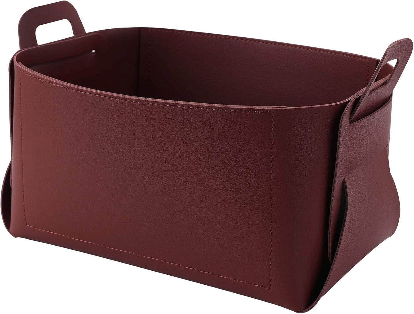 Leather Valet Tray, Jewelry Tray, Catchall Tray, Desktop Storage Organizer，Bedside Caddy for Men Key Wallet Watch Coin Phone Change,Candy Holder Sundries Tray,Convenient for Travel (06 Red 1)