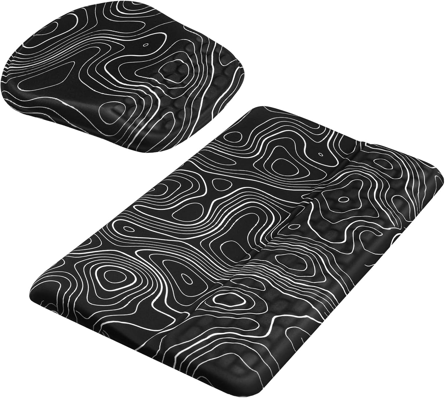 Keyboard Wrist Rest -Ergonomic Keyboard Stand with Wrist Rest- with Carpal Tunnel Pain Relief Massage Bumps and Full Memory Gel Design - Ideal Frequent Computer (Black)