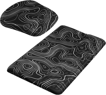 Keyboard Wrist Rest -Ergonomic Keyboard Stand with Wrist Rest- with Carpal Tunnel Pain Relief Massage Bumps and Full Memory Gel Design - Ideal Frequent Computer (Black)