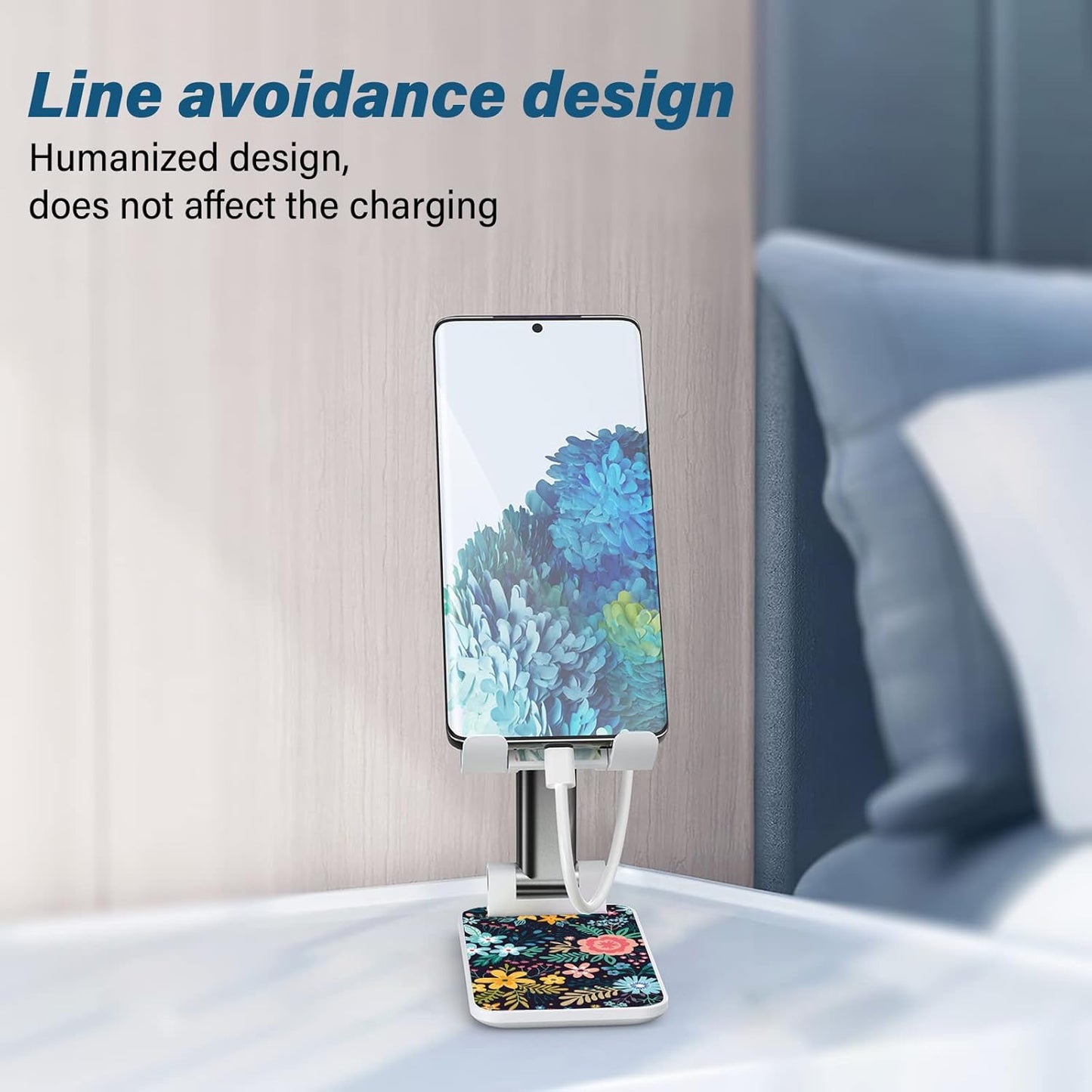 Desk Cell Phone Stand - Adjustable Angle-iPad Holder, Universal Compatible Phone Holder for Desk