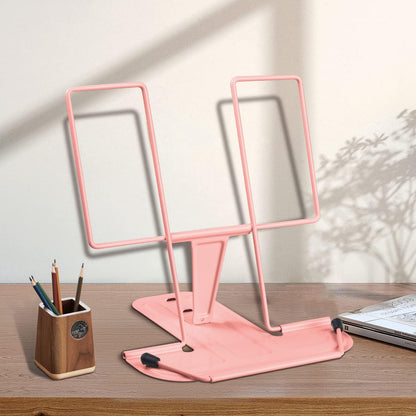 Honagu Book Stand for Reading, Adjustable Reading Rest Book Holder, Documents Holder, Sturdy Typing Stand for Recipes Textbooks Tablet Music Books (Green)