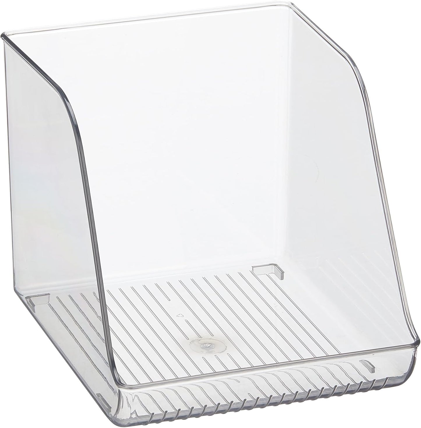 iDesign Plastic Water Bottle Organizer for Fridge, Bottle Holder for Kitchen and Pantry, Clear, 2-Pack