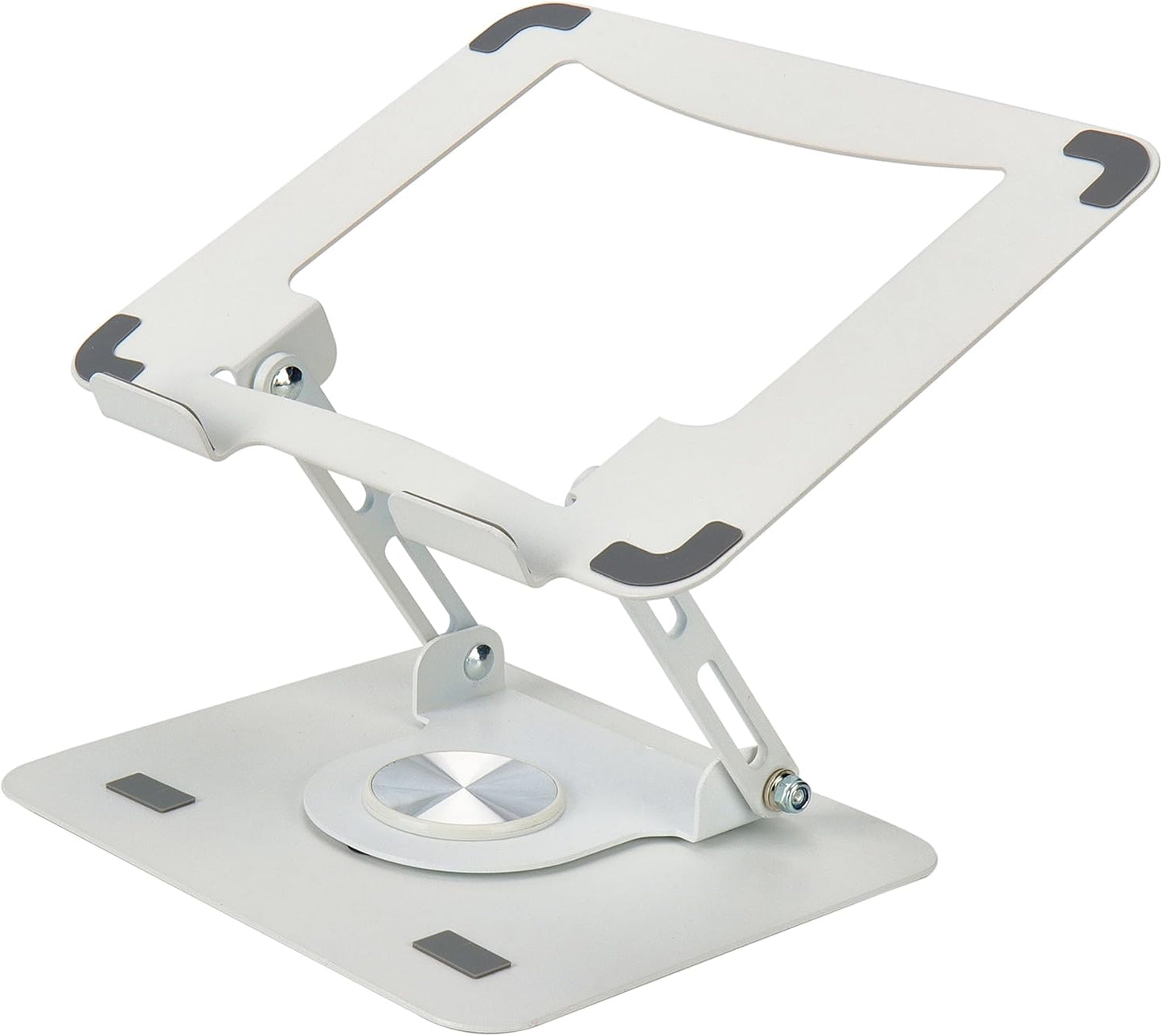 Uncaged Ergonomics Swivel Laptop Stand for Desk, Adjustable Computer iPad Stand for Desk w/ 360 Rotation, Portable Laptop Holder for Home Office Ergonomic Supplies (Black)