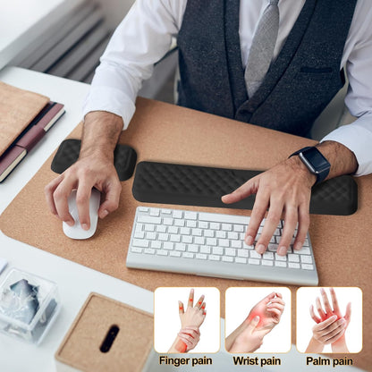 Keyboard Wrist Rest Mouse Wrist Support, Memory Foam Wrist Rest Pad for Computer Laptop, Ergonomic Wrist Cushion Support for Typing Pain Relief, Gaming Home Office, Pink