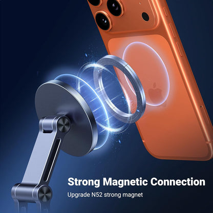 UGREEN 360° Rotation Magnetic iPhone Stand for MagSafe, Cell Phone Stand for Desk Ergonomic Design Adjustable Compatible with iPhone 17 Air 16 Pro 15 Pro Max 14 Plus 13 12 and MagSafe Case