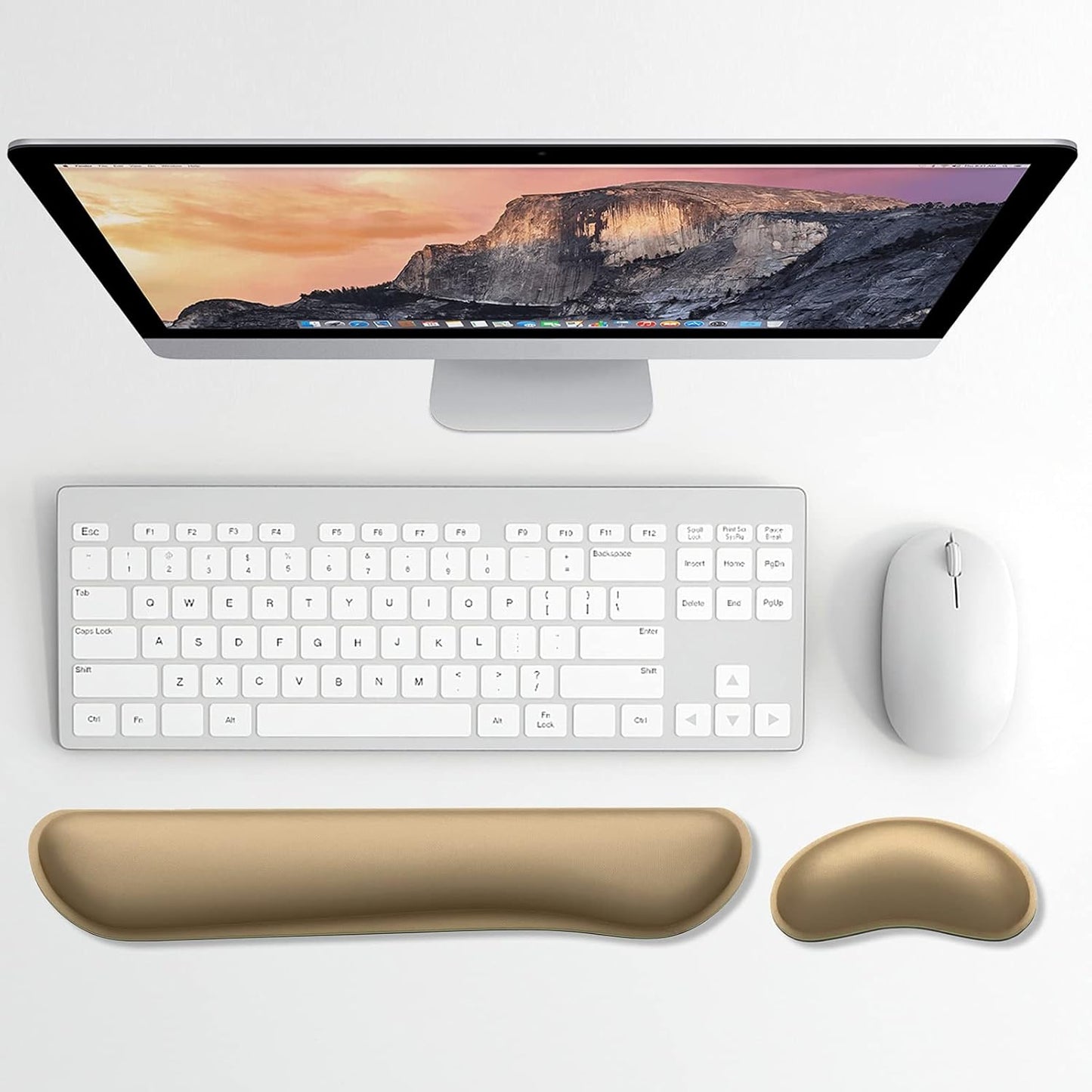 Dapesuom Enlarge Keyboard Wrist Rest, Cute Memory Foam Keyboard Wrist Cushion for Computer Desk Mats Support, Typing Pain Relief Ergonomic Mouse Pad Rests with Non-Slip Base for Gaming, Laptop, Purple