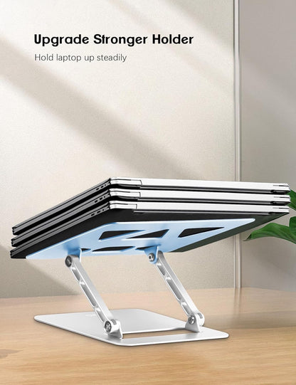 Aoviho Adjustable Laptop Stand for Desk,Portable Laptop Stand Holder and Riser,Foldable Aluminum Notebook Computer Stands for MacBook Air Pro HP Lenovo Dell Samsung Chromebook, 10-15.6 inch, Purple