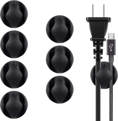 BEADNOVA Cable Clips Cord Organizer Cable Management Wire Cord Holder 24 Pcs Adhesive Wire Holder for Car Charging Accessory PC Office (Black,1 Slots, 2 Slots, 3 Slots,5 Slots)