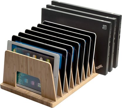 MobileVision Bamboo Multi Device Organizer for Smartphones, Tablets and Laptops, 5 Slots