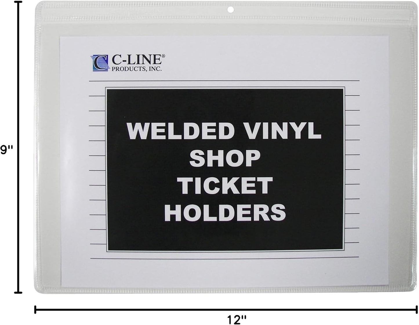 C-Line Vinyl Shop Ticket Holders, Both Sides Clear, 8.5 x 11 Inches, 50 per Box (80911)