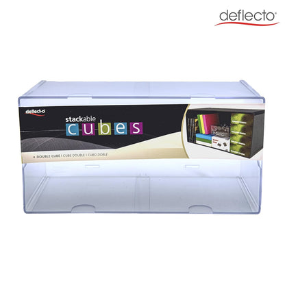 Deflecto Stackable Cube Organizer - X Divider, Clear (350201-AMZ)