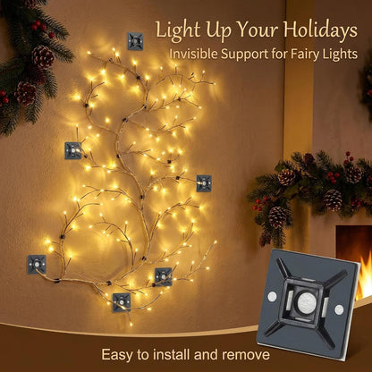 100 PCS 1" Adhesive Cable Tie Mounts – Strong Sticky Back Nylon Wire Holders for Cable Management in Home, Office, Car & Christmas Lights (BLACK-100)