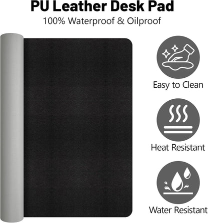 Mouse Pad and Keyboard Wrist Rest, 3-in-1 Large Keyboard and Mouse Pad Set, Ergonomic Wrist Rest for Computer Keyboards, Non-Slip Desk Mat Protector for Women (Purple Pink, 31.5" X 15.7")