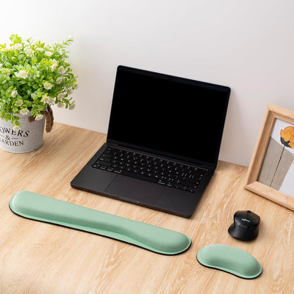 Hoewina Keyboard Wrist Rest,Ergonomic Wrist Rest,Superfine Fabric and Gel Memory Foam Wrist Pad for Computer Keyboard for Easy Typing & Pain Relief, Suitable for Office, Family, Outdoor, Black