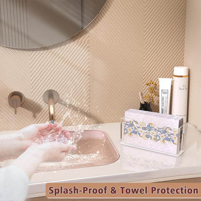 Transparent Acrylic Napkin Holder Clear Guest Paper Disposable Hand Towel Dispenser Tray Organizer For Table Home Kitchen Restaurant and Hotel Business