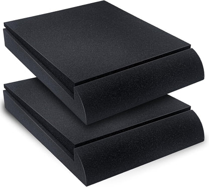 Liquid Stands Studio Monitor Sound Isolation Pads for Speakers 5" High-Density Speaker Foam Pads That Prevents Vibrations Angled Speaker Riser - Acoustic Speakers Isolation Pad for Floor, Desktop