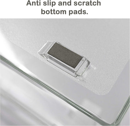 Acrimet 3 Tier Paper Letter Tray Side Load Letter Size, Office Desk File Document Organizer Plastic (Clear Crystal Color)