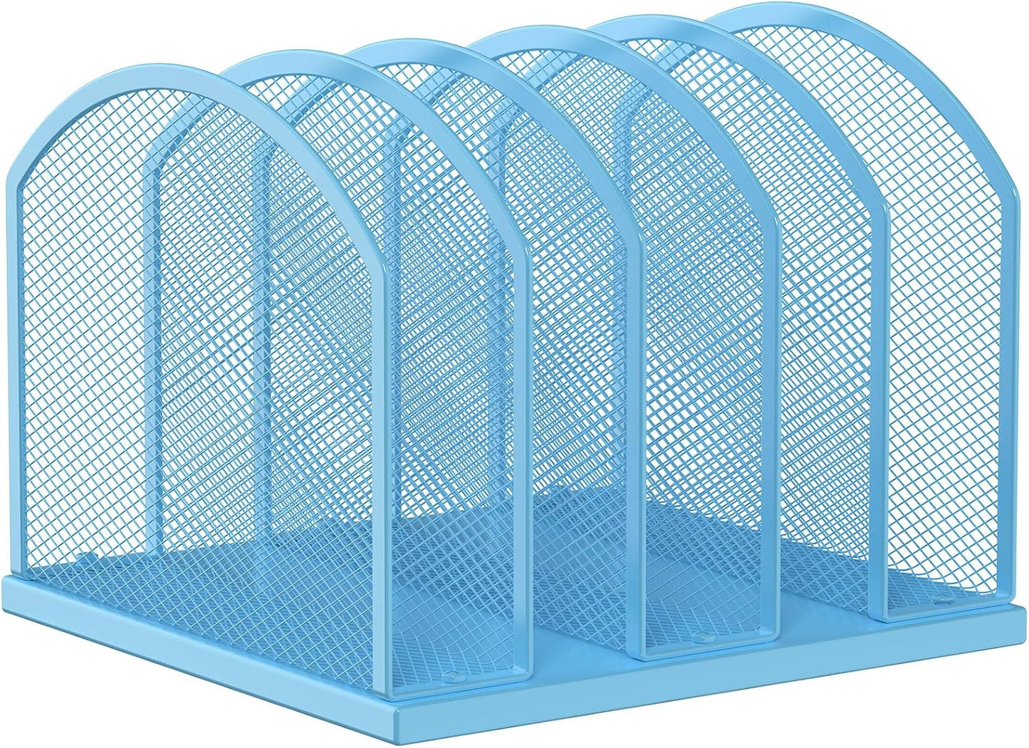 Gawerk 5-Section Vertical Desktop Organizer, 5-Section Mesh File Folder Stand Sorter for Office Home Classroom Organization (1, Black)