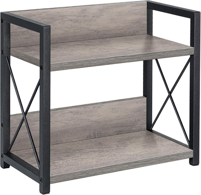 Giikin Countertop Shelf Organizer, 2 Tier Kitchen Spice Rack Organizer for Countertop, Wood Coffee Counter Shelf Organizer for Home (Bamboo, S)