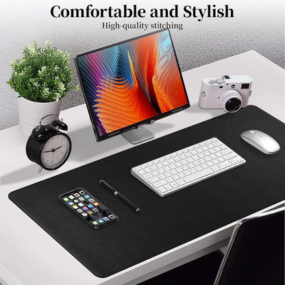 Green Desk Pad and Keyboard Wrist Rest, 3in1 Mousepad + Keyboard Wrist Rest+Mouse Wrist Rest for Home Office Table Computer Cover. (31.5×15.7,Green)