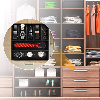 Kitchen Silverware Drawer Organizer and Storage Flatware Cutlery Utensil Holder Spice Rack Containers Bathroom Counter Cabinet Office Desk Makeup Drawer Tray Kitchen and Dining Tools Decor Accessories