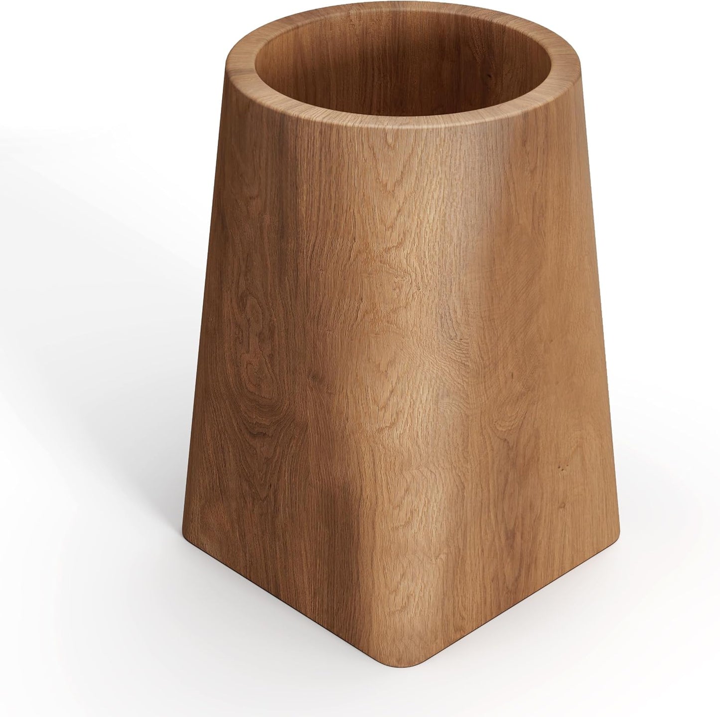 Wooden Pen Holder for Desk - Pencil Cup for Office School Supplies Storage, Natural Wooden pencil cup for students