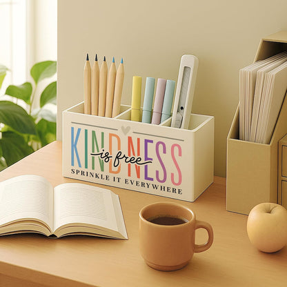 Boho Floral Mental Health Pen Holder for Desk, Special Education Classroom Must Haves, Inspirational Autism ADHD Awareness Pencil Holder for Classroom Therapy Office