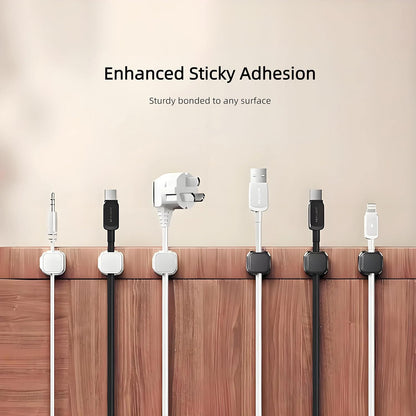 12Pack Spring Cord Organizer,Magnetic Cable Clips, Cable Management, Office Desk Accessories, Cord Organizer, Cable Smooth Adjustable,for Desk, Wall, Car, Home Office, Phone Cable Management (White)