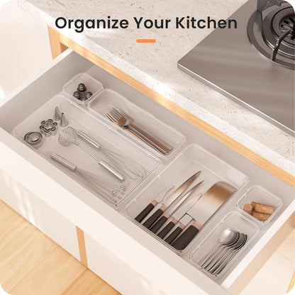 【Military Grade】A-LuGei Drawer Organizer, 【𝟱𝗦𝗶𝘇𝗲】 Makeup organizer, 【Holds 177 Items】 Bathroom Organizers and Storage, Organization and Storage, Desk Drawer Organizer for Bathroom Vanity