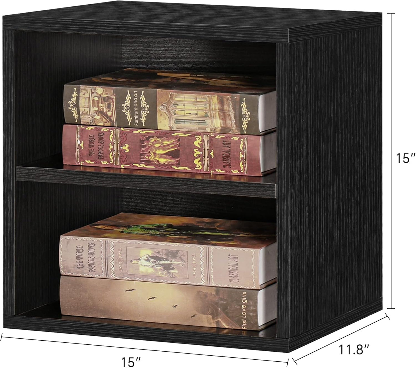FUSUNBAO Magic DIY Cube Storage Organizer Stackable Cubes for Home Books Clothes Toy-Modular Cubby Storage System-Office Cubical-Bookcase Closet (Pure White-Washed, Drawer Cube)
