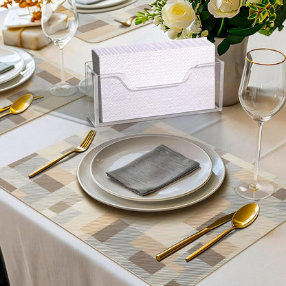 Transparent Acrylic Napkin Holder Clear Guest Paper Disposable Hand Towel Dispenser Tray Organizer For Table Home Kitchen Restaurant and Hotel Business