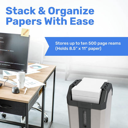 Find It Paper Ream Dispenser - 16 x 30.5 x 15.5 Inch - Copy Paper Storage Rack Holder and Organizer - Storage for Office and Studio - School Supplies - Gray