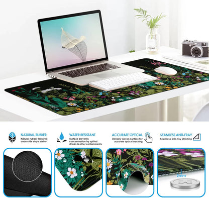 iCasso Desk Mat, Gaming Mouse Pad Wrist Support Set,4in1 XXL Large Mousepad + Keyboard Wrist Rest+Mouse Wrist Rest+Coaster Set with Ergonomic Design for Home Office Table Computer-Penoy