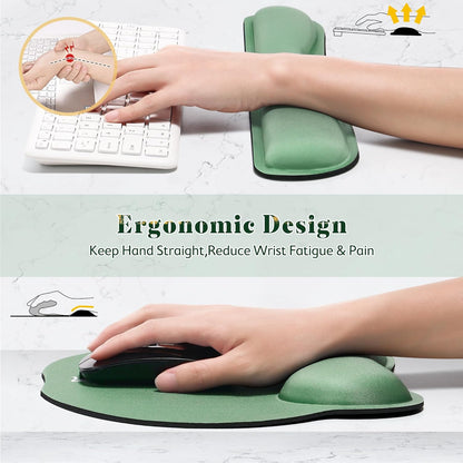 Gimars Upgrade Enlarge Superfine Fibre Soft Smooth Gel Ergonomic Mouse Pad Wrist Support and Keyboard Wrist Rest for Computer, Laptop, Mac, Gaming and Office, Durable, Comfortable and Pain Relief