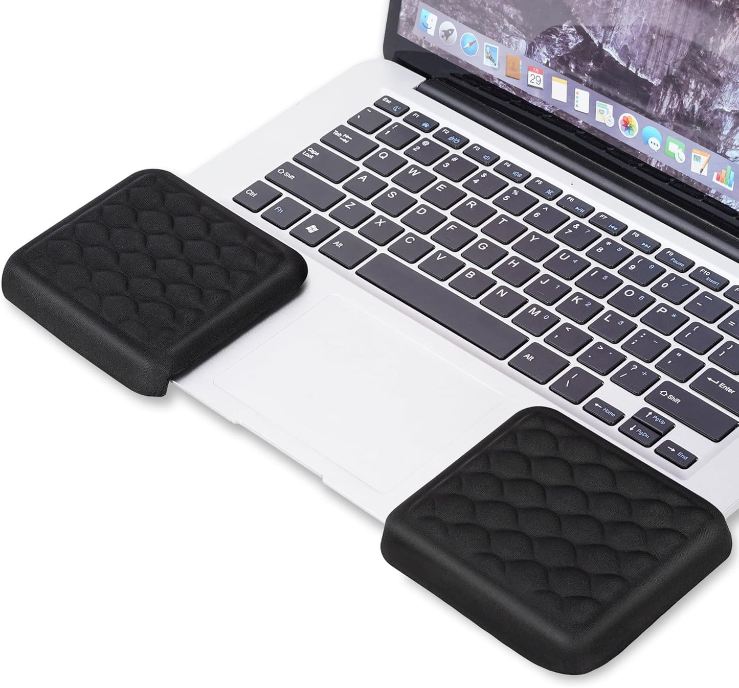 MEKASS Wrist Rest for Laptop, Soft Memory Foam Computer Keyboard Pad with Wrist Support, Relieve Carpal Tunnel Wrist Pain, Wrist Cushion for Typing, Studing, Working (Black)