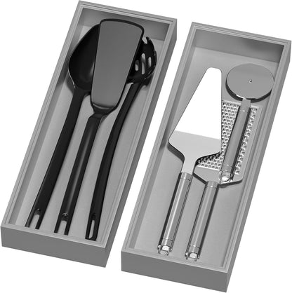 Lixple Bamboo Drawer Organizer, Cutlery Silverware Organizer for Kitchen Drawer, Stackable Utensil Organizer, 2 Pcs Flatware Organizer for Drawer, Wooden Storage Box Tray (Bamboo, 9 X 6 X 2 Inch)