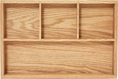 pandapark Wood Organizer Tray,Black Walnut,Desk & Drawer Storage Box (Maple Master)